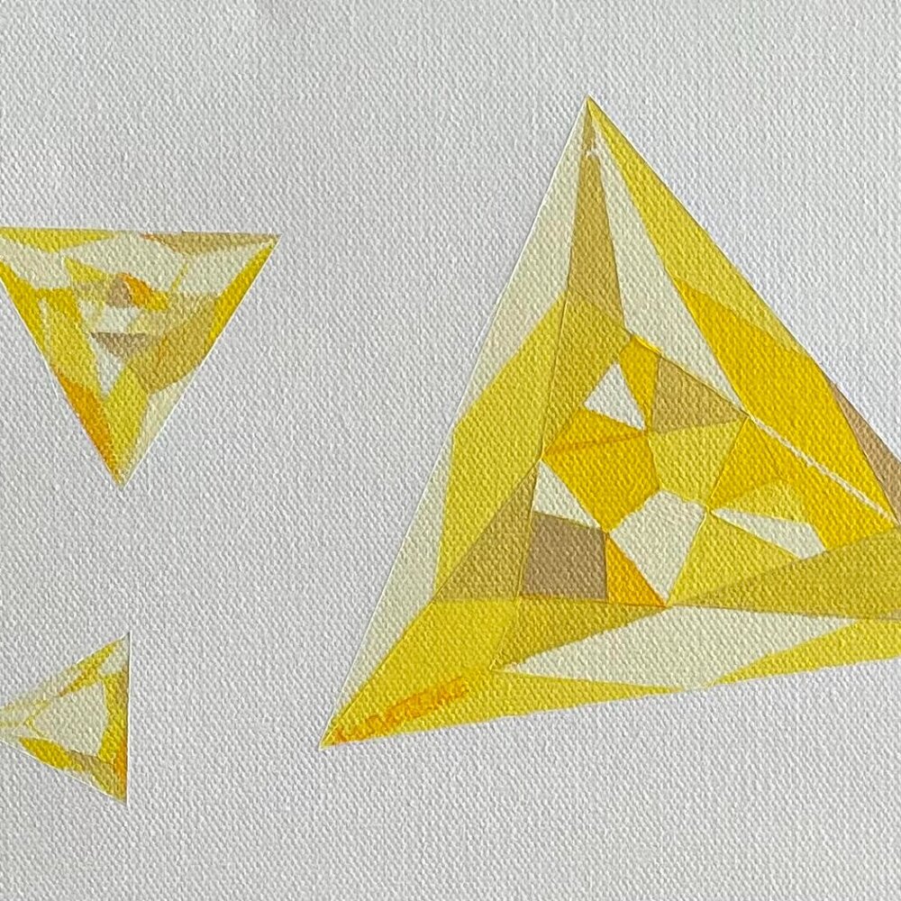 Yellow Diamond Triangles - Picture 2 of 6